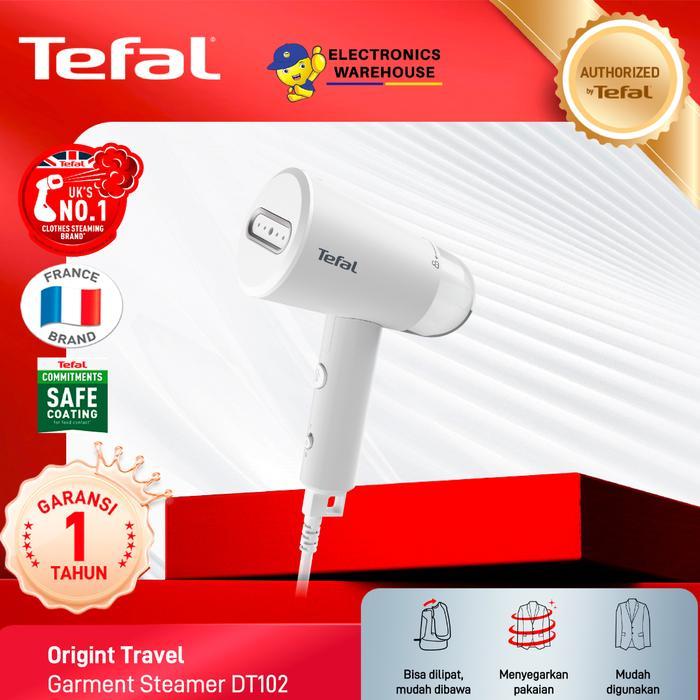 Tefal Setrika Uap Portable Garment Steamer DT102 / Cepat Panas & Ultra Compact Tefal Garment Steamer