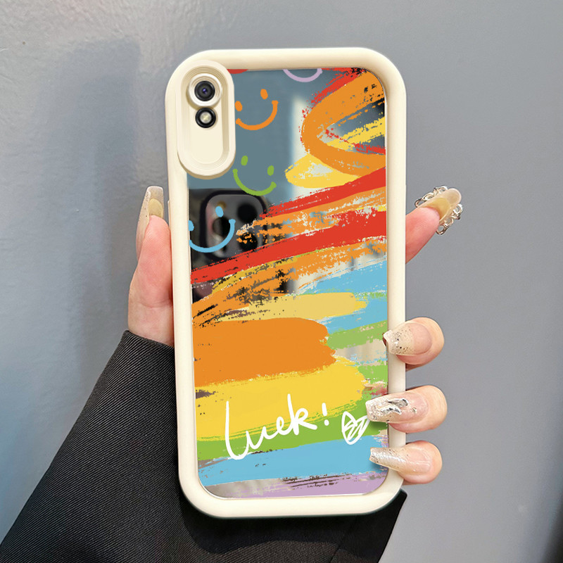 Casing Hp Xiaomi Redmi 9A Redmi 9i Redmi 9T Redmi 9 Power Case HP Casing pola Pelangi Graffiti Kasin