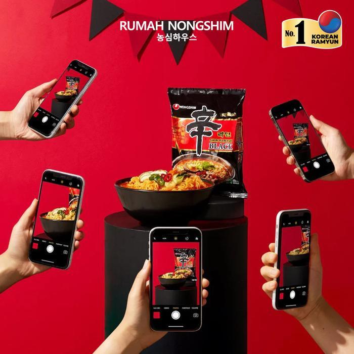 0nro- Nongshim Shin Ramyun Black 130 Gram Ramyun Premium Halal & Asli Dari Korea