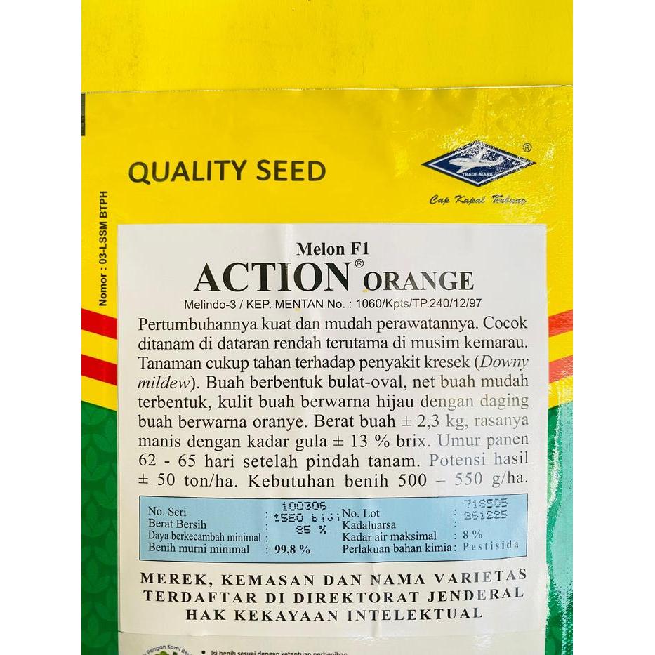 Benih Melon ACTION ORANGE Hibrida F1 isi 550 biji dari Bisi