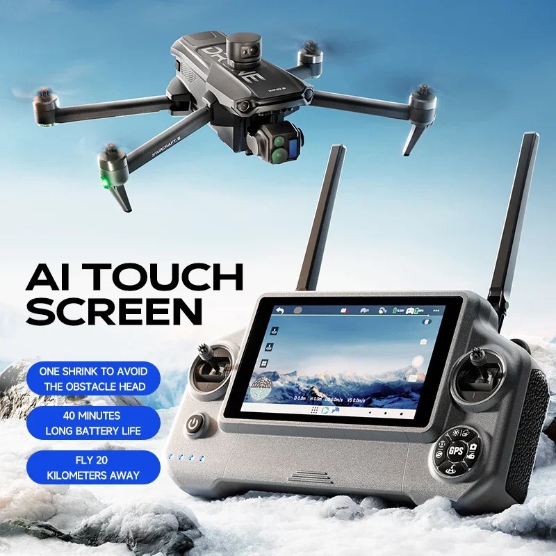 Wing 6 GPS Aerial Photography Fishing Drone 8K Camera Anti-Strong Wind Lifting Avoid Obstacles 360