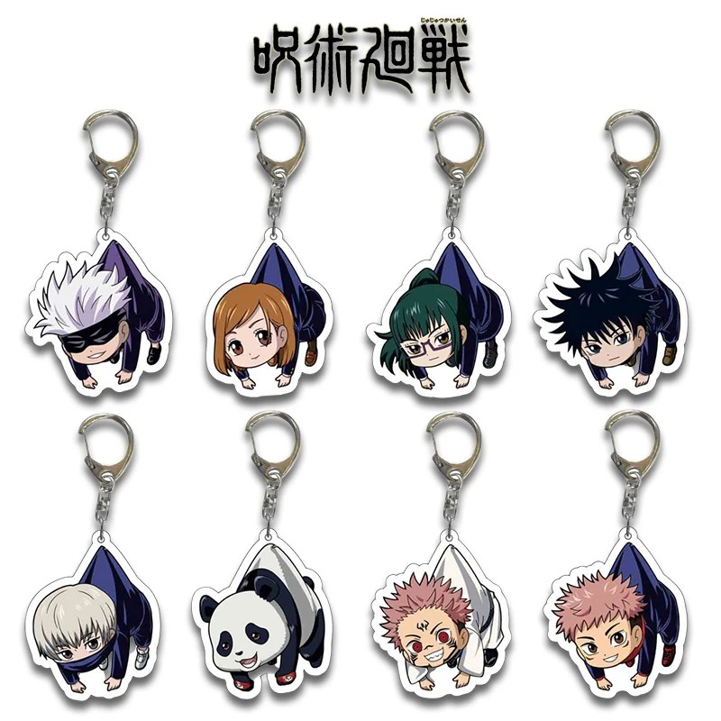Anime Jujutsu Kaisen Gojo Satoru Cute Keychain Acrylic Anime Figure Yuji Ryomen Sukuna Inumaki Toge