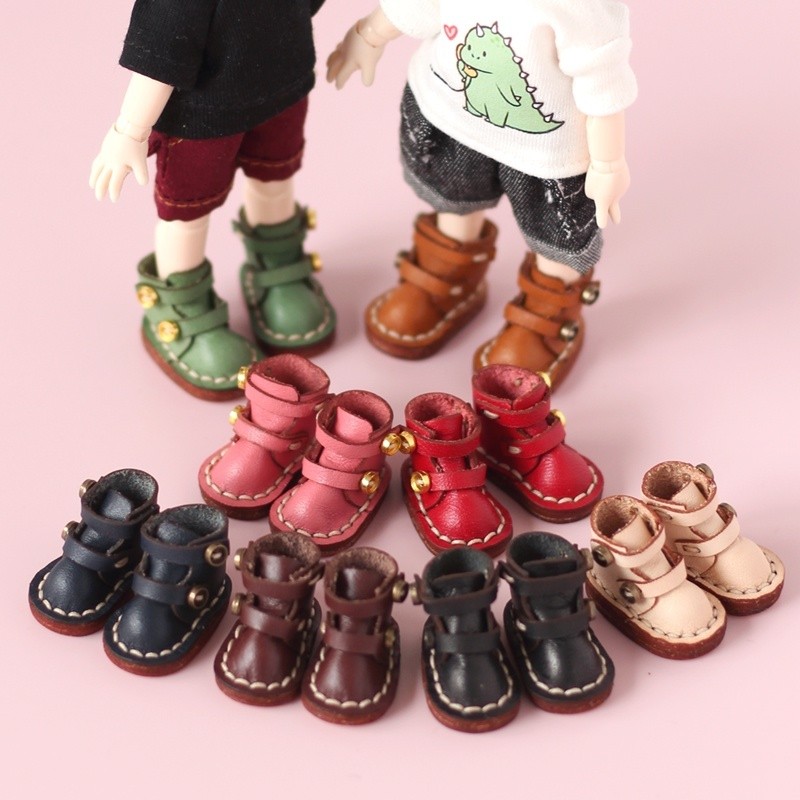 ob11 doll shoes fashion High boots cowhide shoes for obitsu11, holala boots, body9, GSC, DDF,