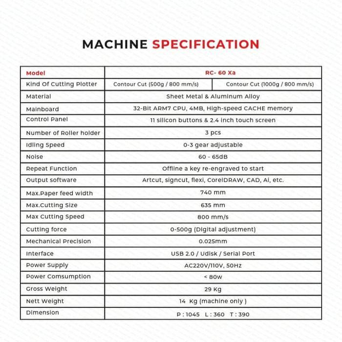 Terbagus Mesin Cutting Rhinotec Rc 60 Xa Auto Contour Terlaris
