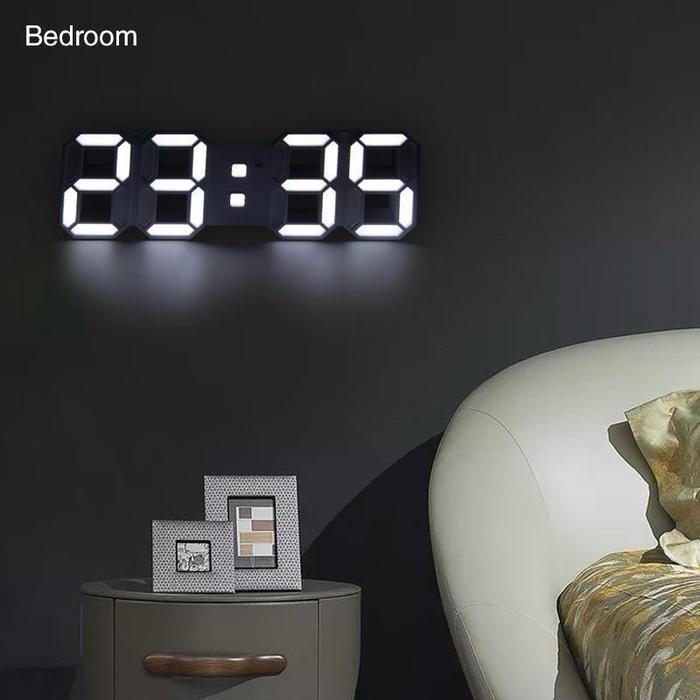 Jam Meja LED Digital 3D Clock Jam Dinding Tembok