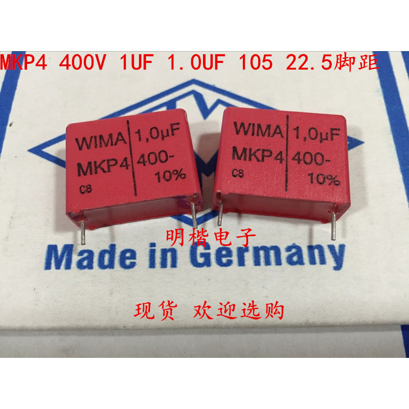2020 Hot Sale 10Pcs/20Pcs German Capacitor Wima Mkp4 400V 1Uf 1.0Uf 400V 105 P: 22.5Mm Audio