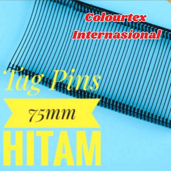 60g9- Tag Pin - Top Pin 75Mm - Tali Hang Tag - Hitam