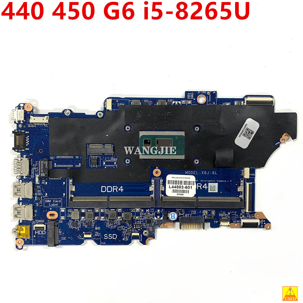 For HP ProBook 440 450 G6 Laptop Motherboard With i5-8265U L44883-601 L44883-001 DAX8JMB16E0 DDR4 MB