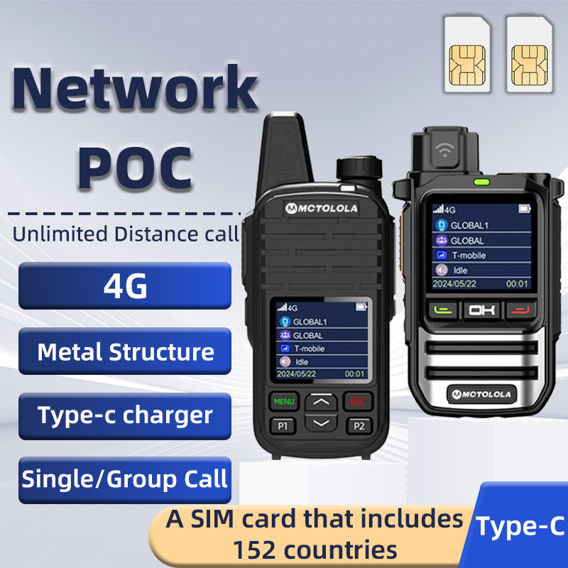 Motolola Global -4G Poc Walkie Talkie, 5000 Kilometers Remote Walkie Talkie, Global Police Civilian