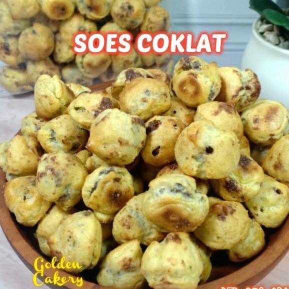(ORIGINAL) HYA GOLDEN CAKERY SOES COKLAT BANDUNG CEMILAN MANIS KERING ISI COKLAT TERMURAH TERPOPULER
