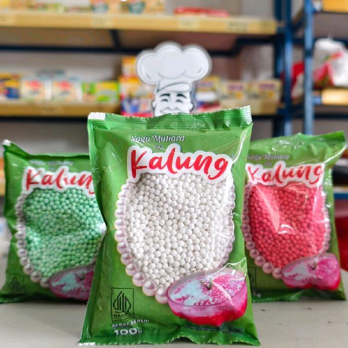 Sagu Mutiara Kalung 100Gr / Sagu Mutiara Putih / Sagu Mutiara Hijau / Sagu Mutiara Merah