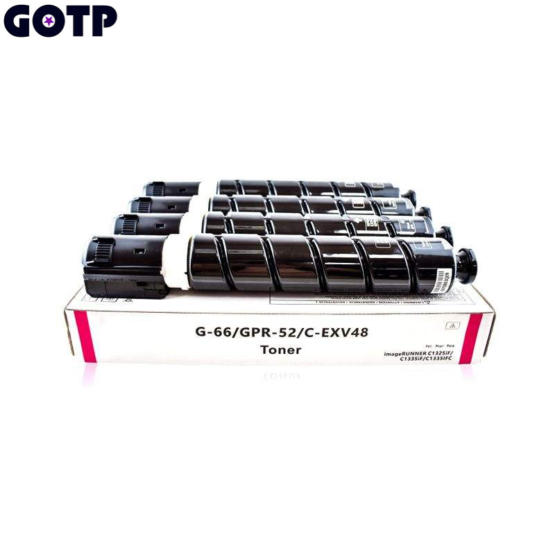 4PCS/1Set For Canon iRC1325 IRC1335 Toner Cartridge NPG66 GPR-52 C-EXV48 Color Copier JapanNew