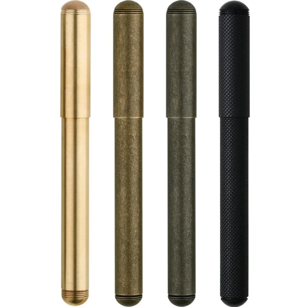 MAJOHN DELIKE Fountain Pen Brass Original Color Antique Elements All Copper Pens Student Writing