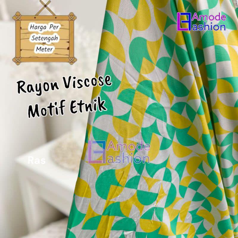 Kain Rayon Viscose Motif Etnik