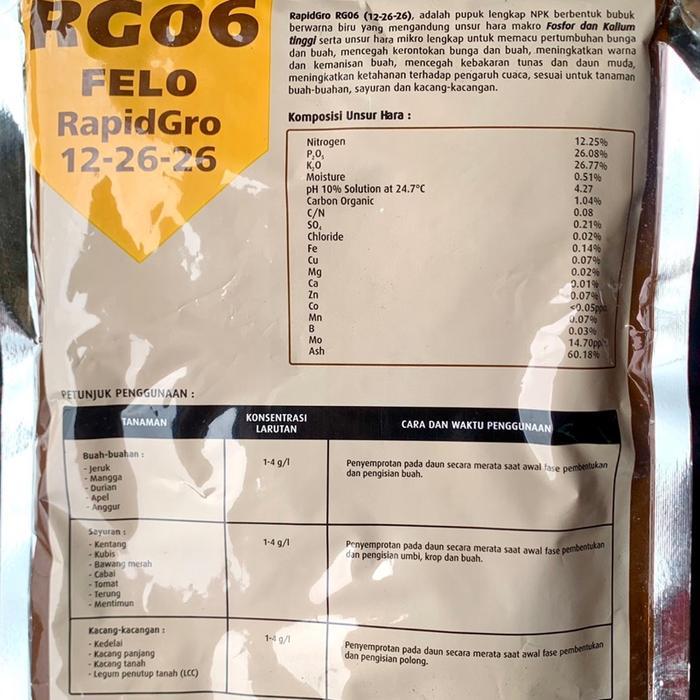 Mantabetul Pupuk Felo Rg06 Rafidgro(12-26-26) Kemasan 500Gr