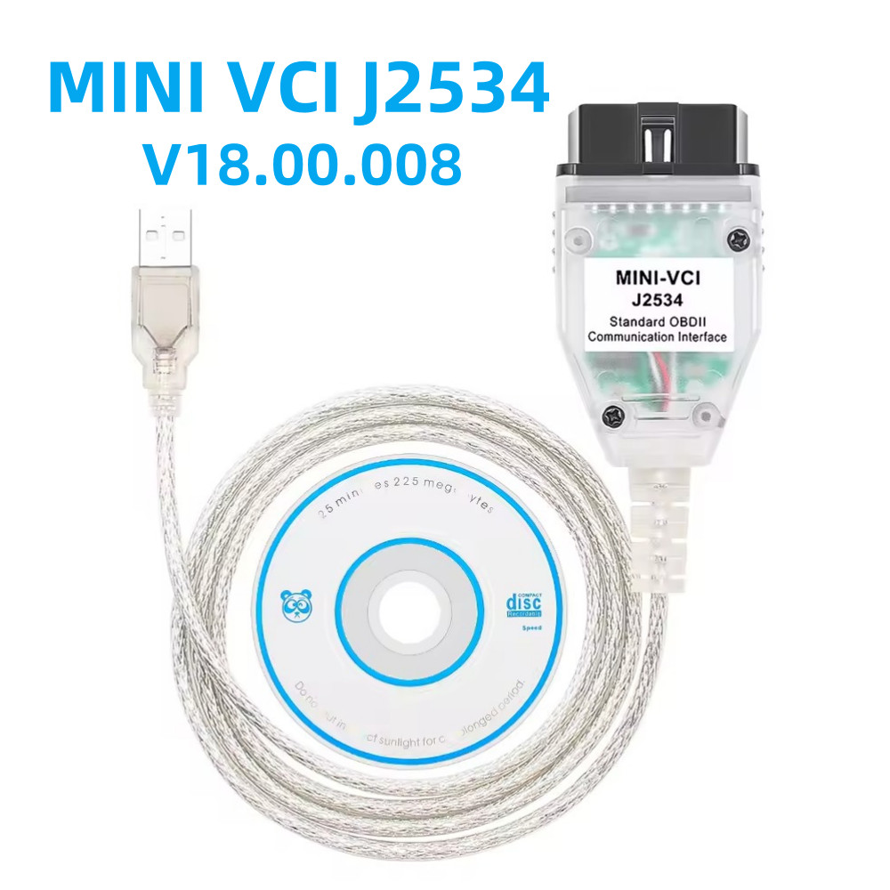 Mini Vci For Toyota J2534 V18.00.008 OBD2 Car Diagnostic Cable FT232RQ TIS Techstream MINI-VCI J2534
