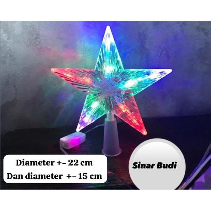 >>>>>] bintang natal kelap kelip 22 cm / 15 cm satuan natal lampu