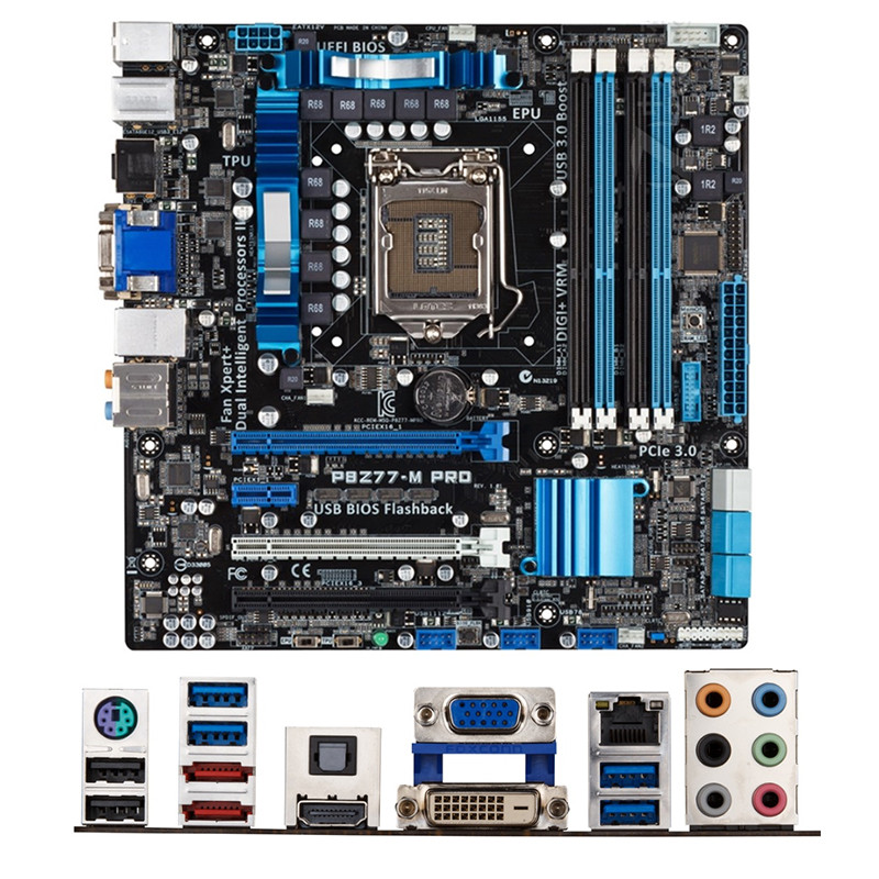 Intel Z77 P8Z77-M PRO Z77M motherboard Used original LGA1155 LGA 1155 DDR3 32GB USB2.0 USB3.0 SATA3 