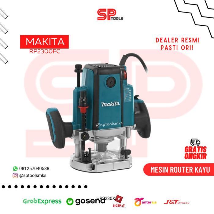 MESIN ROUTER PROFIL TRIMMER KAYU 12MM 1/2" MAKITA RP2300FC RP 2300 FC