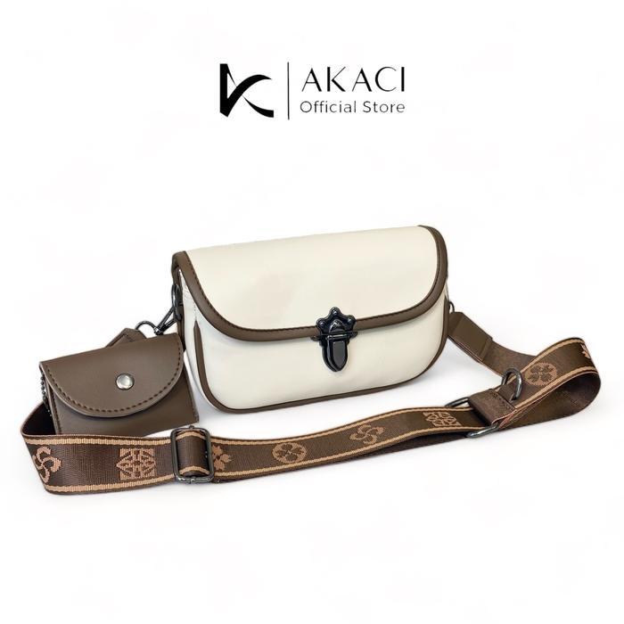 veluna- Akaci Store Sanchi Tas Selempang Dan Bahu 09-8265 Bahan Ms Halus 2 Ruang Tas Wanita