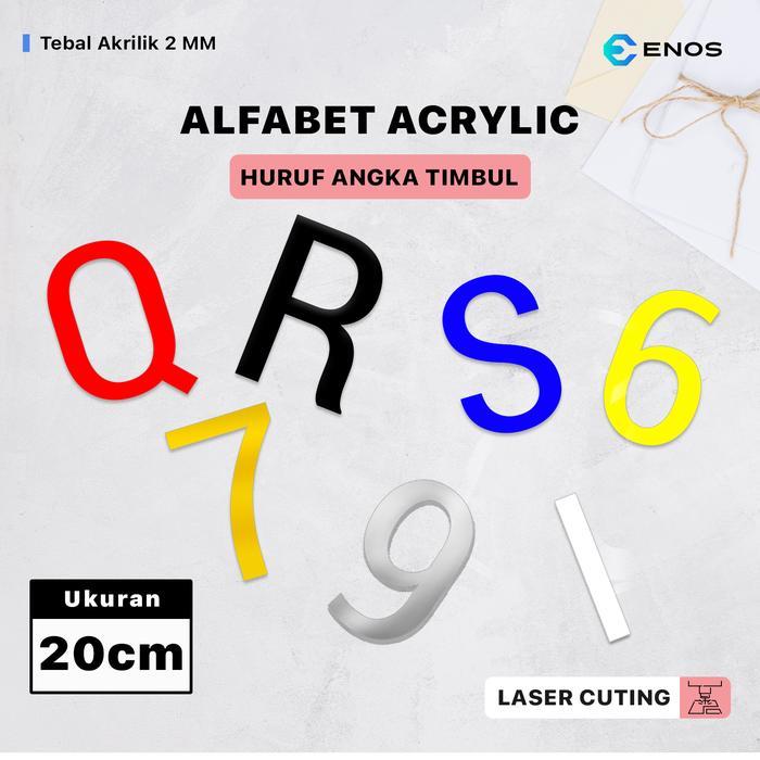 New Huruf Timbul No Rumah Akrilik 2mm Tinggi 20cm Angka Hiasan