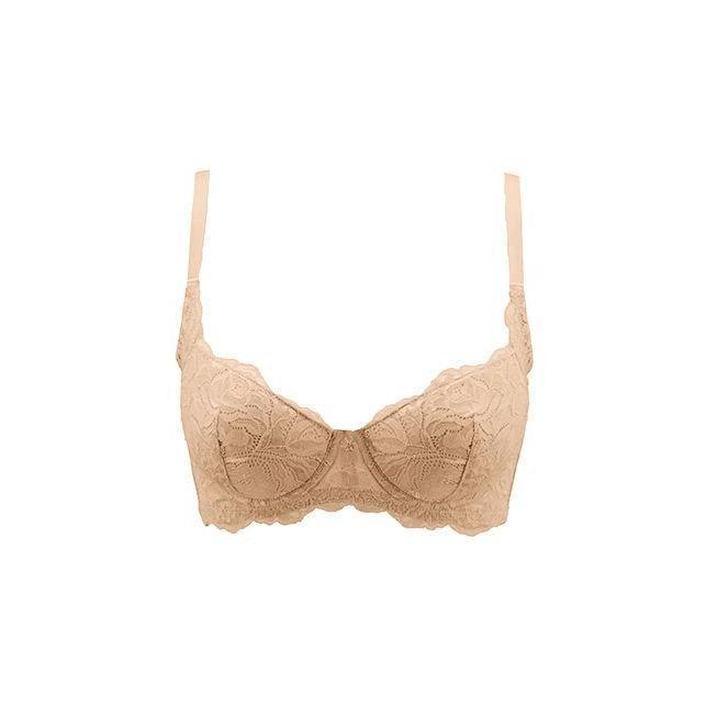 f79e- Wacoal Slimsider Ib 4415R1 - Cream & Brown - 3/4 Cup - Wire - Cut & Sew