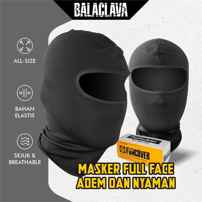 BALACLAVA MASKER SARUNG KEPALA HELM NINJA FULL FACE SKULL CAP FUNCOVER