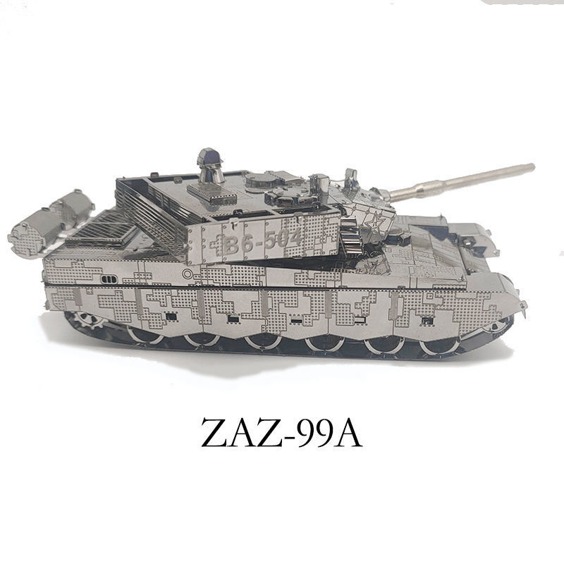 MMZ MODEL 3D Metal Puzzle ZAZ-99A Leopard 2 A7 MerKava 4 M1A2 Abrams Tank DIY 3D Laser Cut Model Puz