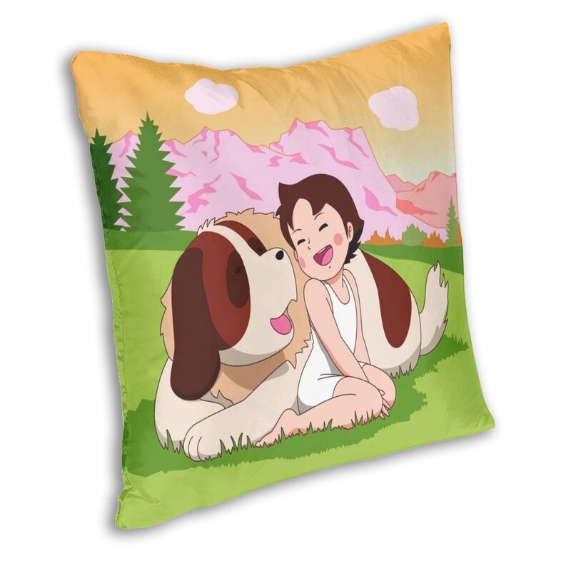 Heidi And Goat Pillow Covers Home Decoration Cartoon Alps Mountain Girl Nordic Cushion Cover Car Pil