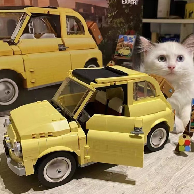 FIT 10271 960PCS Camper Car City FIATED Series Model 500 Buiding Kit Creators Block Bricks DIY Toys 