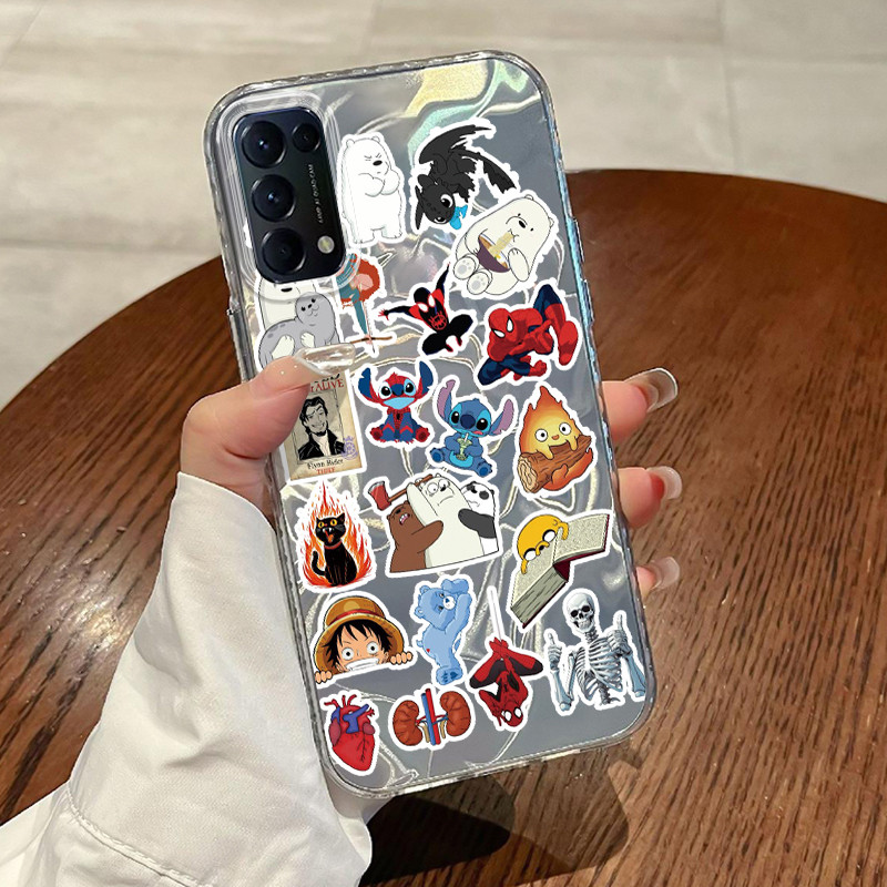 Casing Hp OPPO Reno 5 4G Reno 5 5G Reno5 Reno 5K 5G Reno5 K Find X3 Lite Case Casing Pola Kartun Din