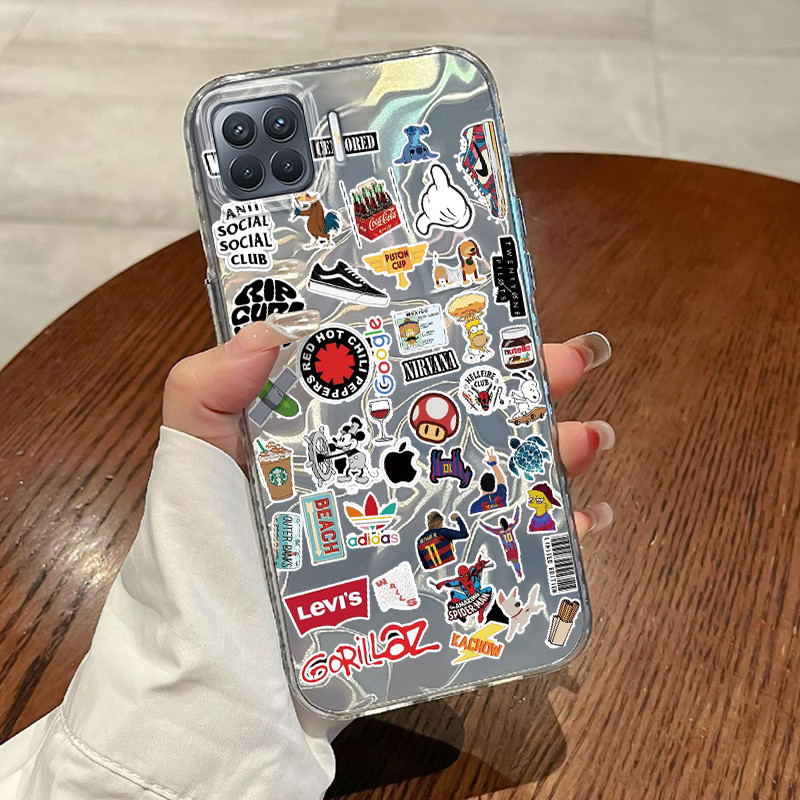 Casing Hp OPPO A93 F17 Pro OPPO Reno 4F Reno 4 Lite Case Casing Pola Kreatif HP Kasing Kasus ponsel 