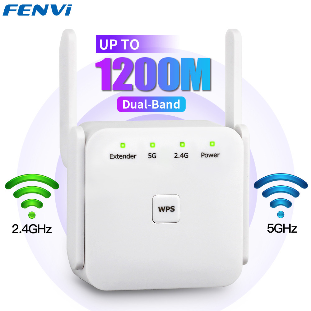 5Ghz Wifi Repeater Ac1200 Wi-Fi Booster Wifi Extender Amplifier 2.4G/5Ghz Wi-Fi Signal Booster