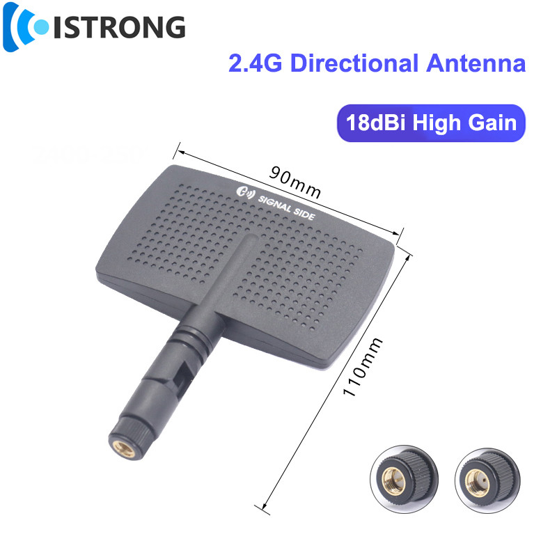 2.4G Directional Flat Plate Antenna Amplifier 18dbi High Gain Signal Booster Wireless Route WiFi