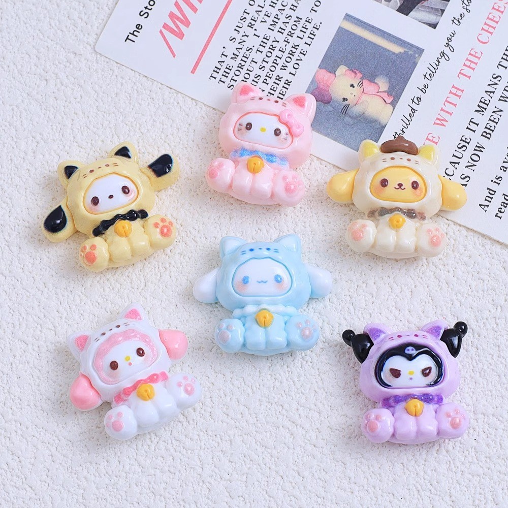 New sitting posture Sanrio DIY cream gel resin accessories handmade phone case hair clip headband