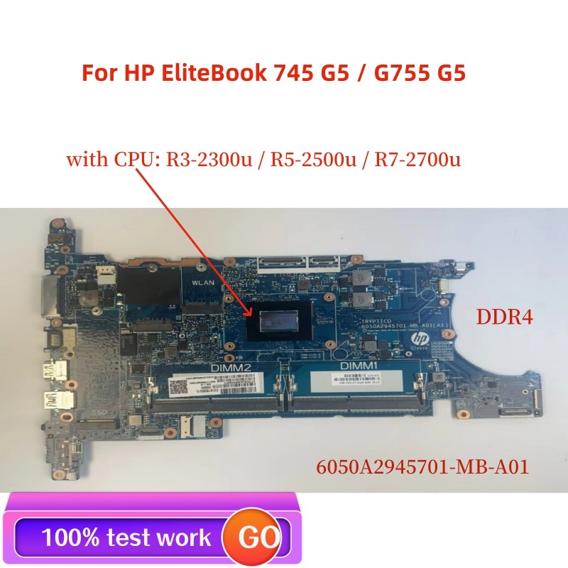New for HP EliteBook 745 755 G5 MT44 Laptop motherboard Model Multiple optional SN 6050A2945701 CPU 