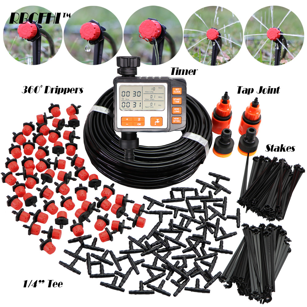 RBCFHI 5-50M New Automatic Garden Irrigation System LCD Water Timer