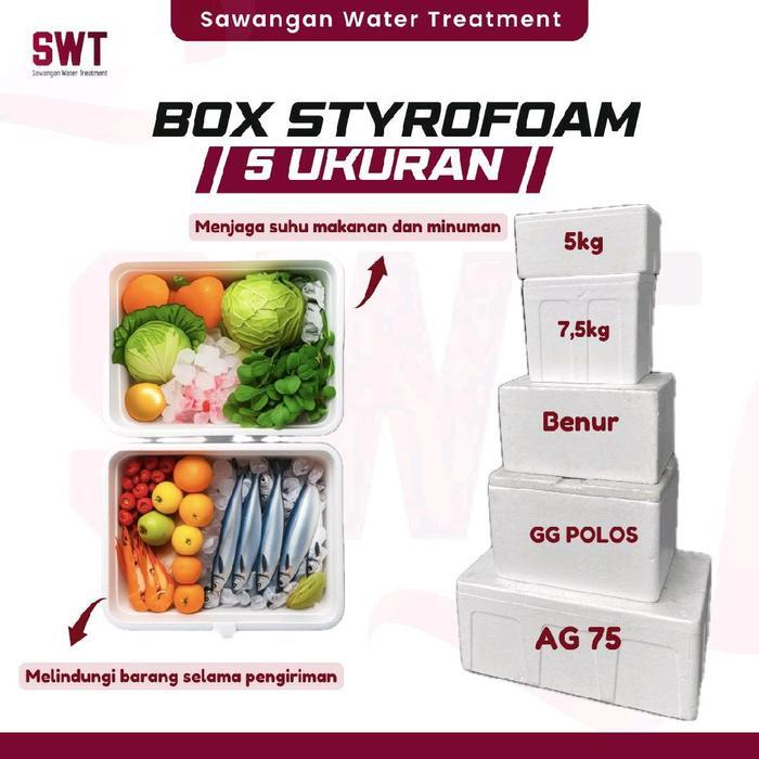 doni- Styrofoam Box Woody Tinggi /Box Es Cream/Box Minuman/Cool Box/Wadah Es