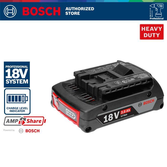 j2l6- Bosch Battery Lithium Ion / Baterai Lithium Ion 18Volt 2Ah Gba