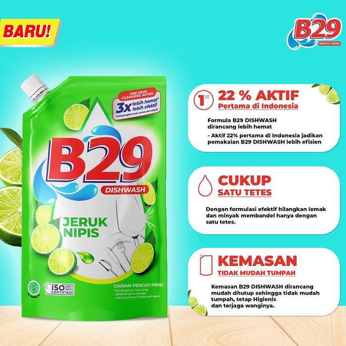 ngmh- B29 Dishwash 750Ml Fresh Lime Sabun Pencuci Piring (Kemasan Tutup)