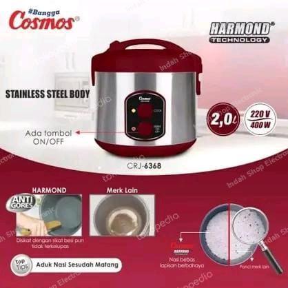 Magic Com Cosmos Crj 6368 Harmond/Rice Cooker Cosmos Harmond 3In1