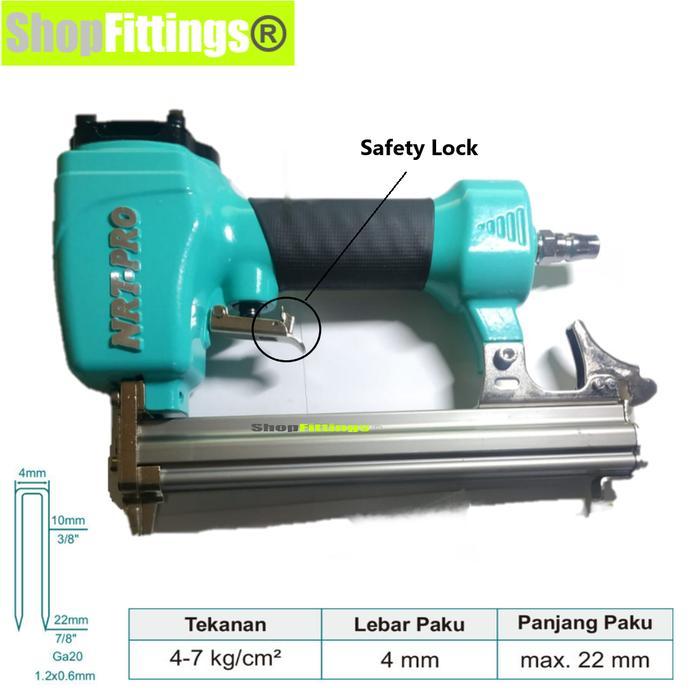 Mantab 422 J Mesin Paku Tembak Angin 422J Model U Staples Air Nailer Gun Terlaris