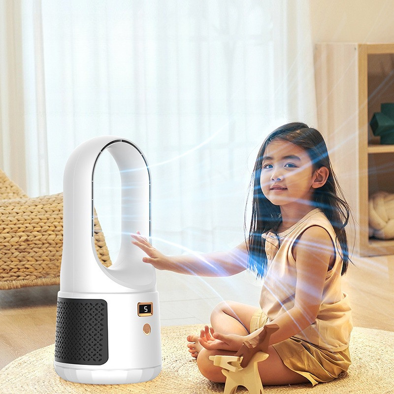 Cordless Mist Spray Tower Fan Water Cooling Air Circulator with Night Light Silent Humidifying