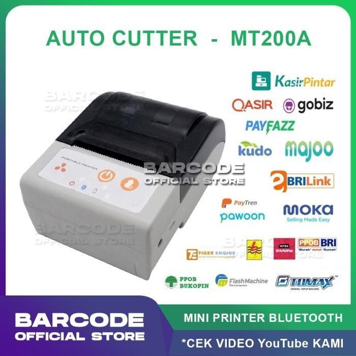 Receipt Printer Bluetooth Kassen Mt200A Struk Thermal 58Mm Auto Cutter
