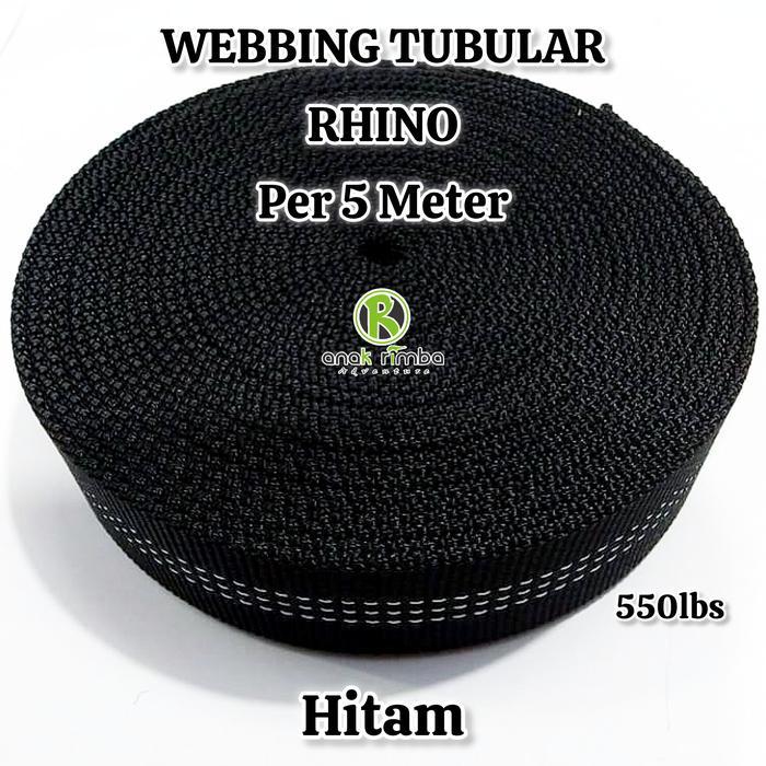 BERKUALITAS WEBBING PANJAT TUBULAR RHINO 5 METER TALI HARNESS TALI TUBULAR NOT WEBBING BEAL NOT