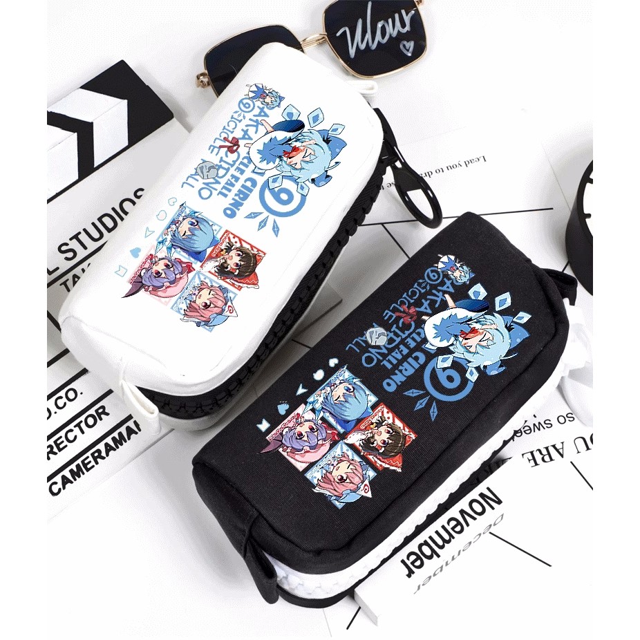 Anime Touhou Porject Hakurei Reimu Cirno Pencil Case Oxford Canvas Storage Bag Pencil Box Pencilcase