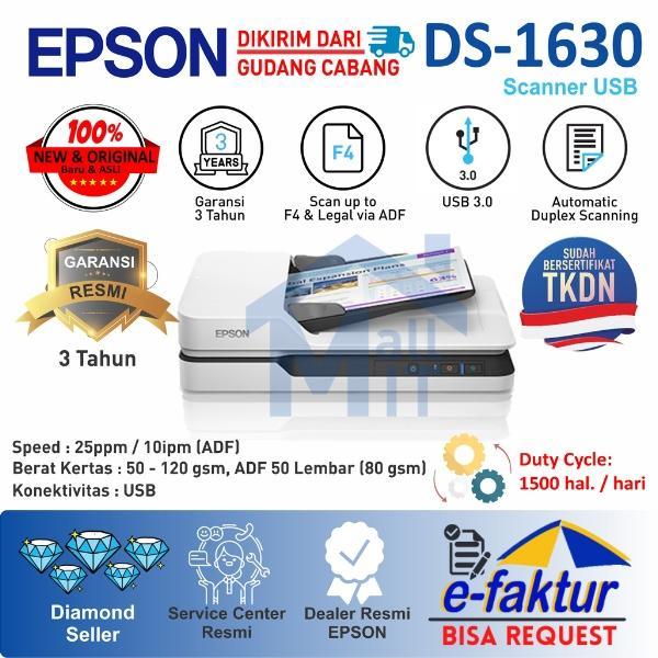 ebpd- Scanner Epson Ds-1630 Epson Ds1630 Adf Scanner Garansi Resmi