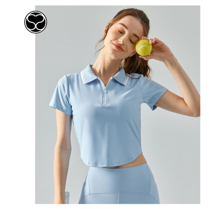 SecondShape - Tennis Golf Baju Polo Shirt Wanita Padel Olahraga Outdoor Activewear