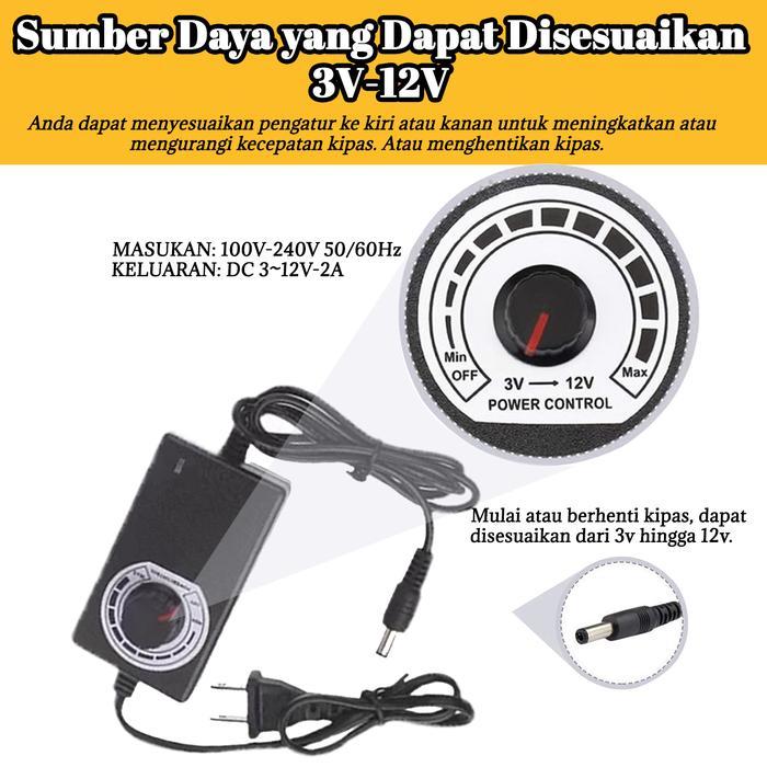 JJE- Toya Blower Mini Kipas Blower Bbq Ac Turbocharger Portabel Kecil Dengan Pengontrol