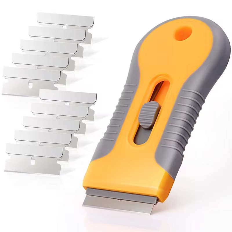 Glue Removal Blade Glass Oven Razor Scraper Plastic Handle Razor Scraper Spatula Car Film Tool
